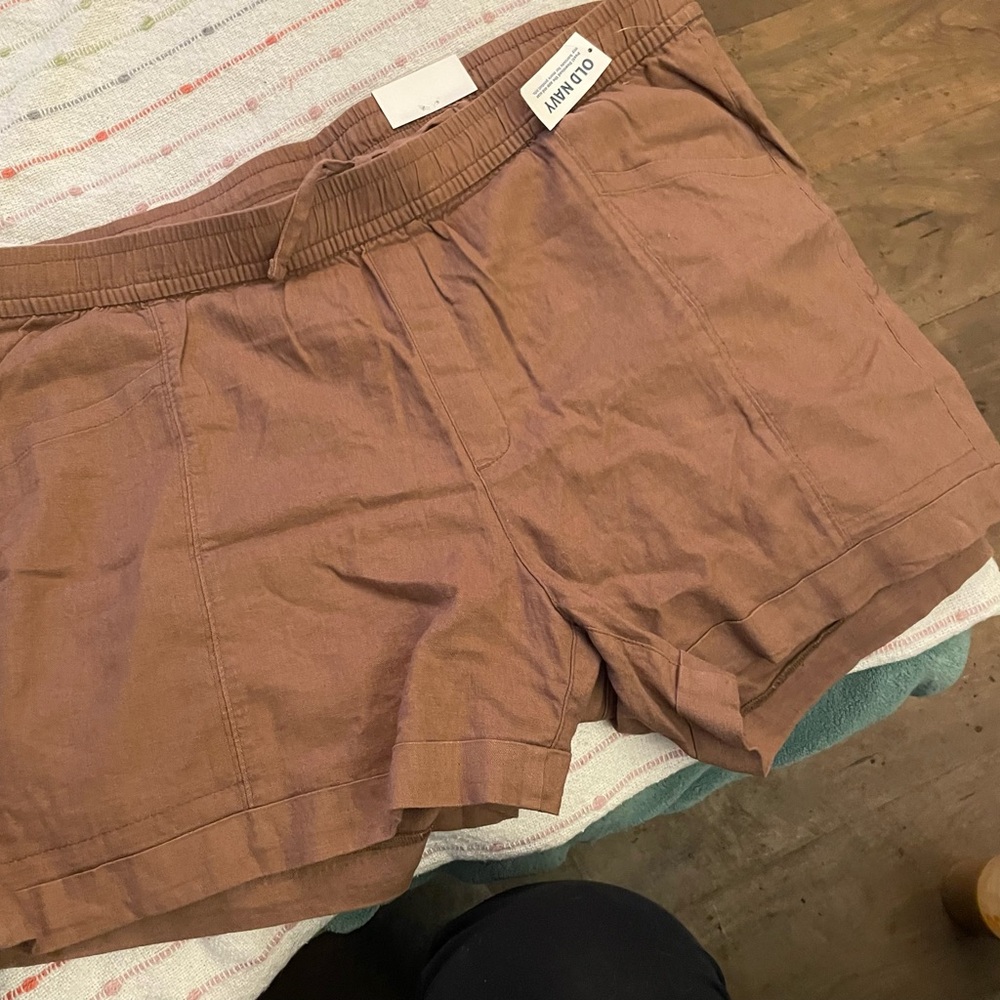 Old Navy BNWT size XL brown linen shorts